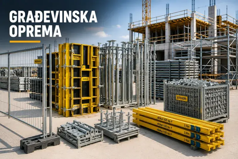 Građevinska oprema, oplate i skele za najam