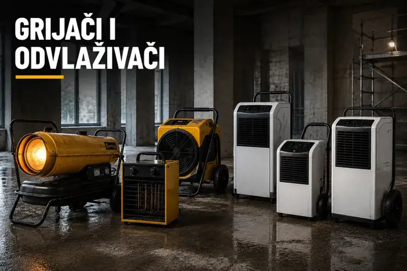Grijači i odvlaživači zraka za najam